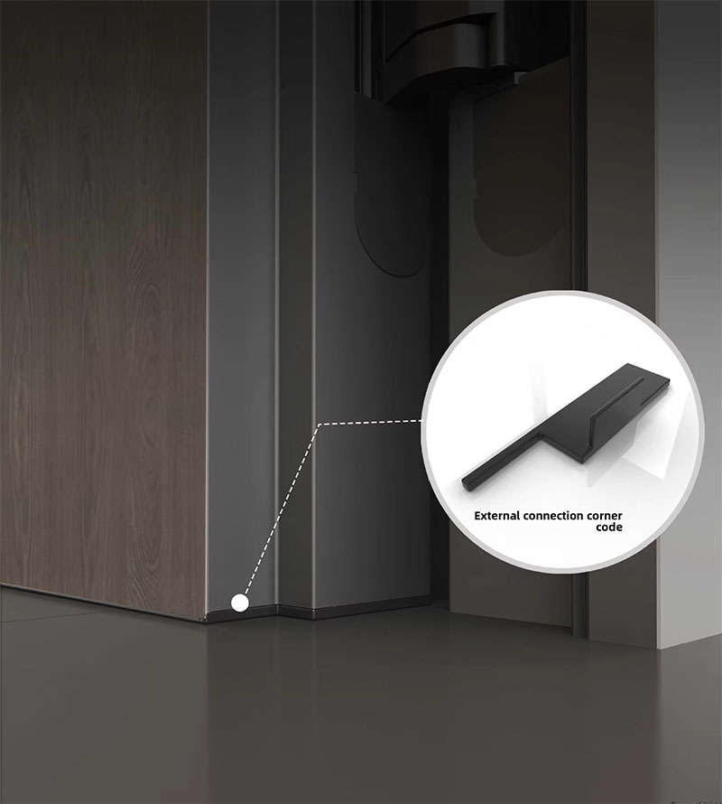 Minimalism Aluminum frame interior Door
